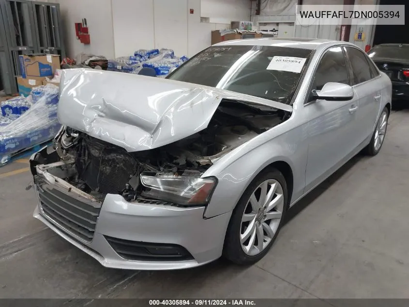 WAUFFAFL7DN005394 2013 Audi A4 2.0T Premium