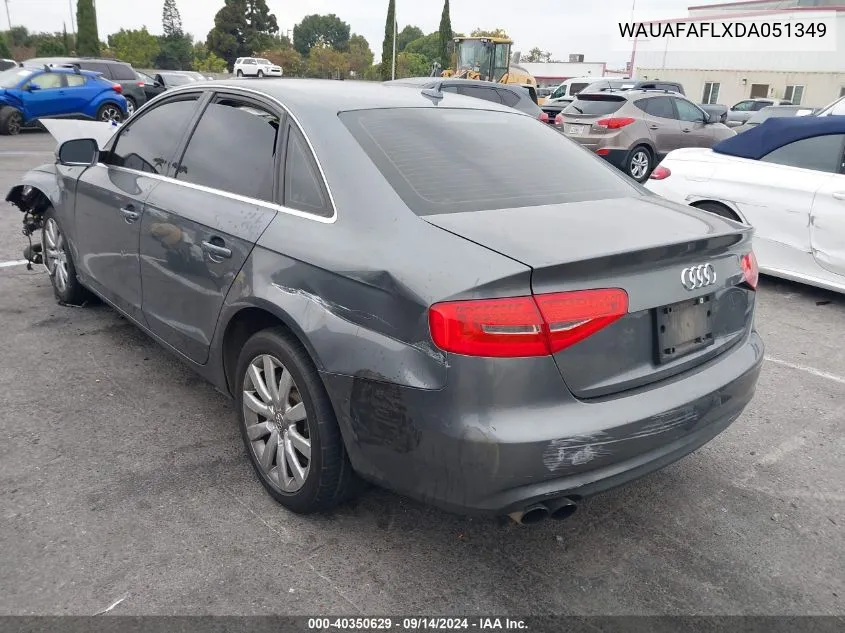 WAUAFAFLXDA051349 2013 Audi A4 Premium