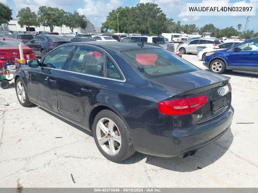 WAUDFAFL4DN032897 2013 Audi A4 2.0T Premium