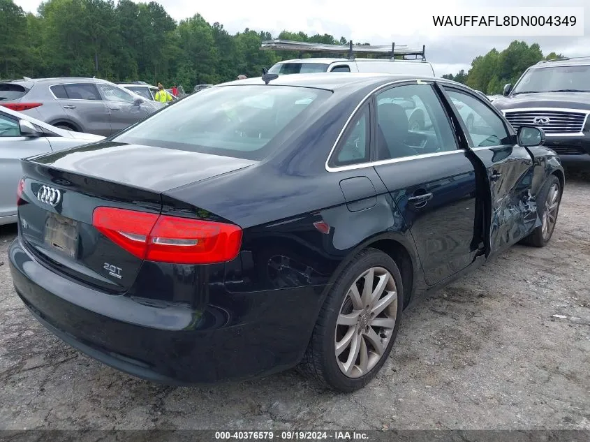 2013 Audi A4 2.0T Premium VIN: WAUFFAFL8DN004349 Lot: 40376579