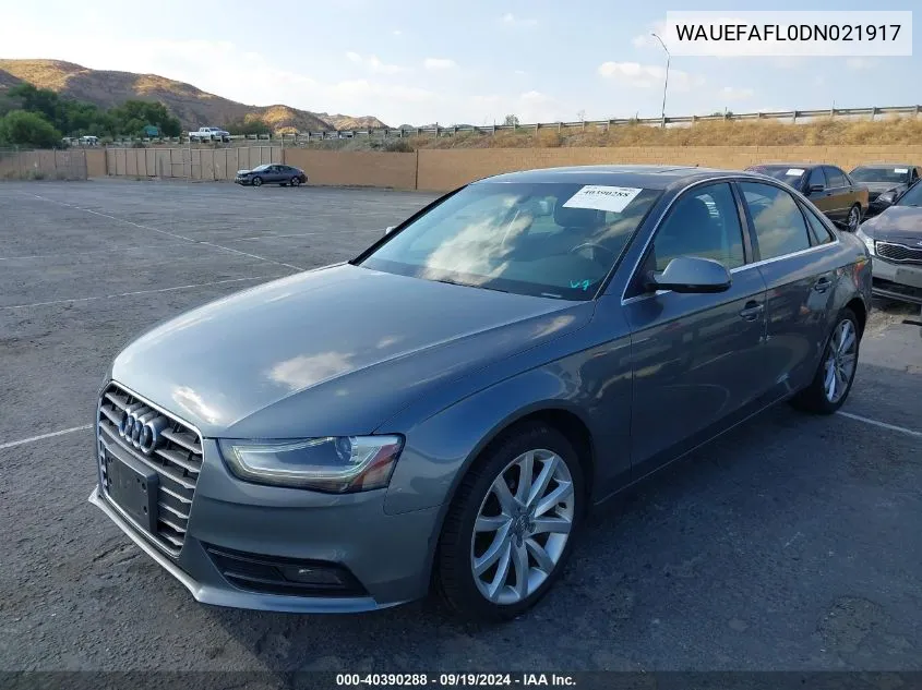 WAUEFAFL0DN021917 2013 Audi A4 2.0T Premium