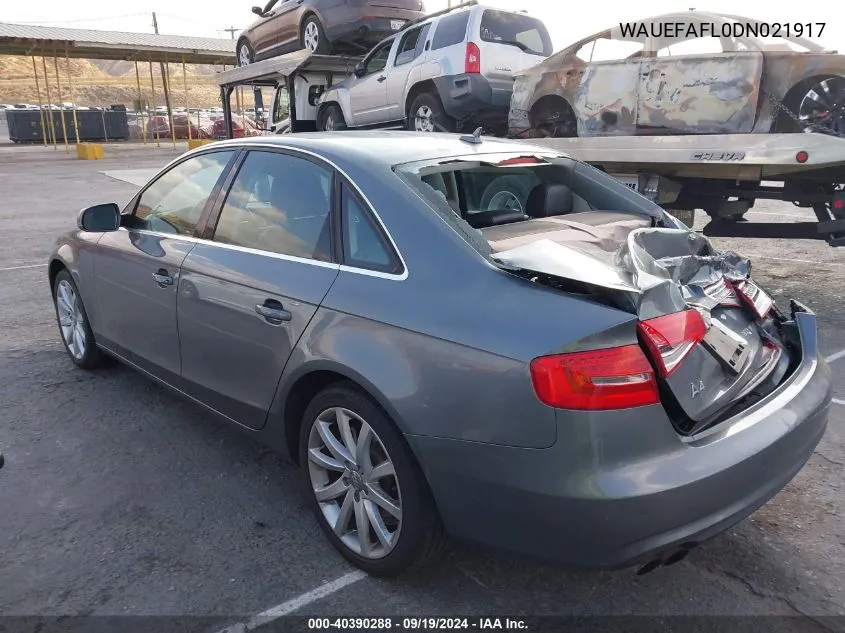 2013 Audi A4 2.0T Premium VIN: WAUEFAFL0DN021917 Lot: 40390288