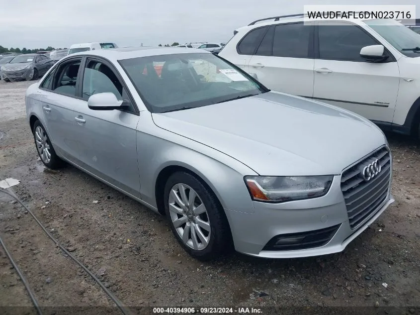 2013 Audi A4 2.0T Premium VIN: WAUDFAFL6DN023716 Lot: 40394906