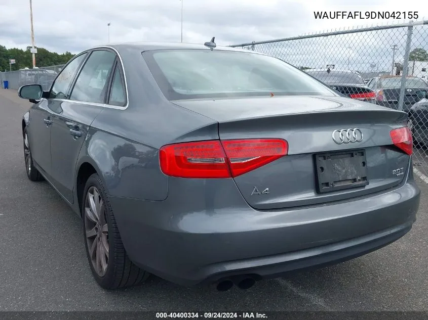 WAUFFAFL9DN042155 2013 Audi A4 2.0T Premium