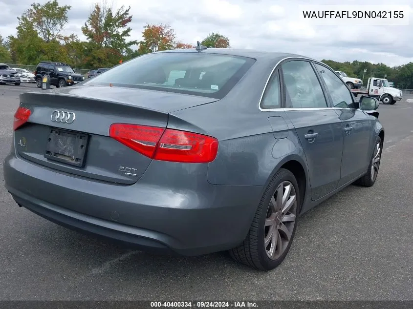 2013 Audi A4 2.0T Premium VIN: WAUFFAFL9DN042155 Lot: 40400334