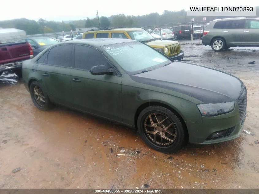 WAUFFAFL1DN020893 2013 Audi A4 2.0T Premium