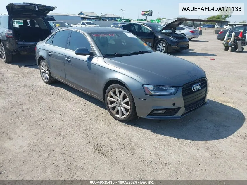 WAUEFAFL4DA171133 2013 Audi A4 2.0T Premium