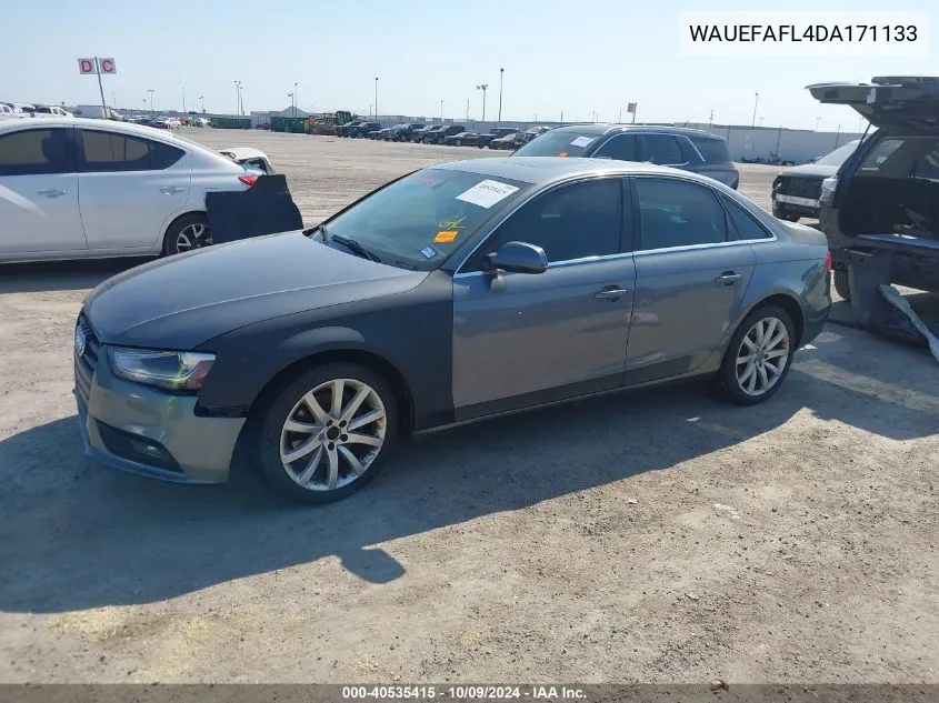 WAUEFAFL4DA171133 2013 Audi A4 2.0T Premium