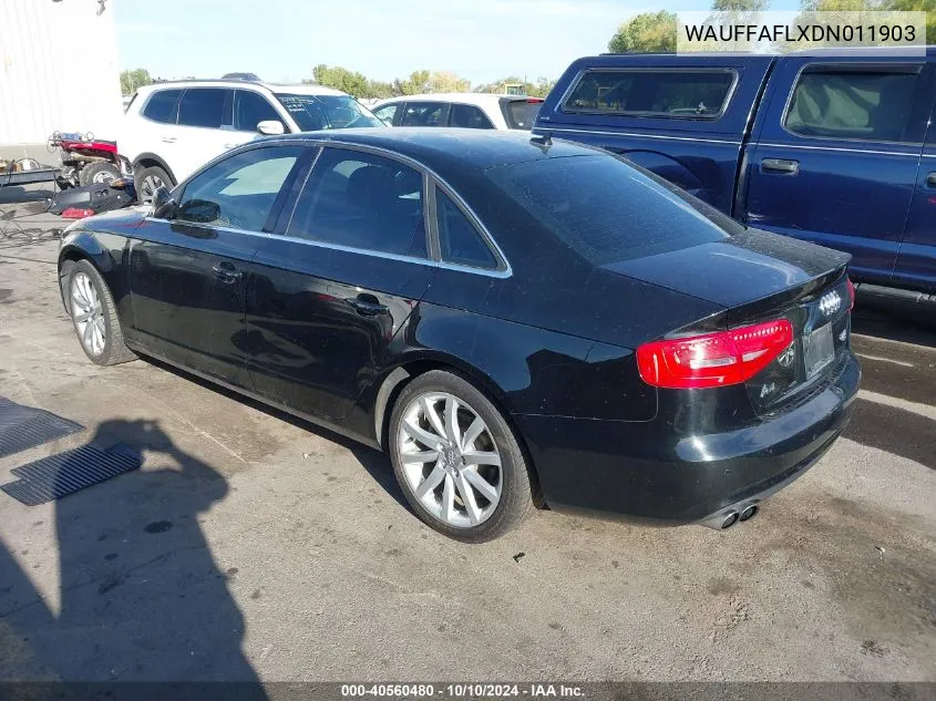 WAUFFAFLXDN011903 2013 Audi A4 2.0T Premium