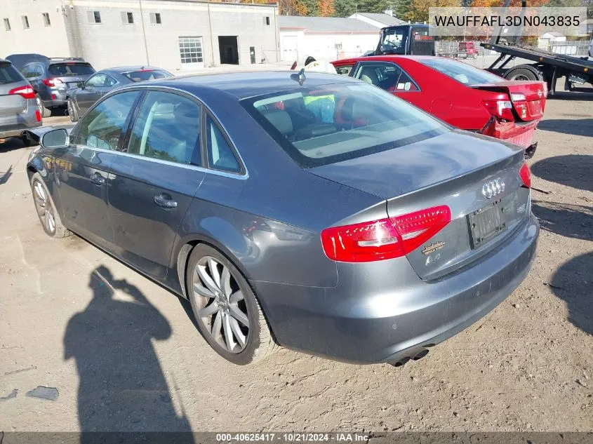 WAUFFAFL3DN043835 2013 Audi A4 2.0T Premium