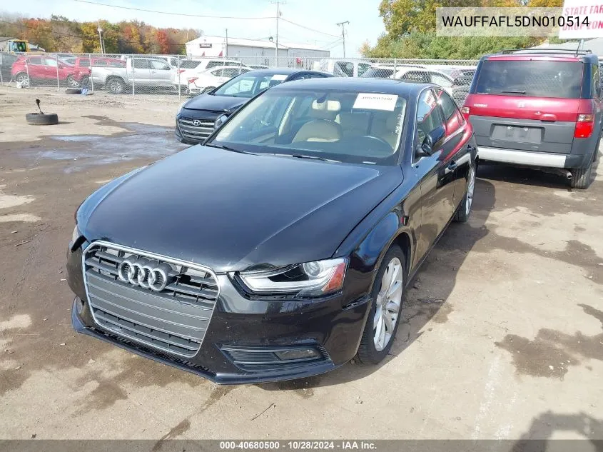 2013 Audi A4 2.0T Premium VIN: WAUFFAFL5DN010514 Lot: 40680500