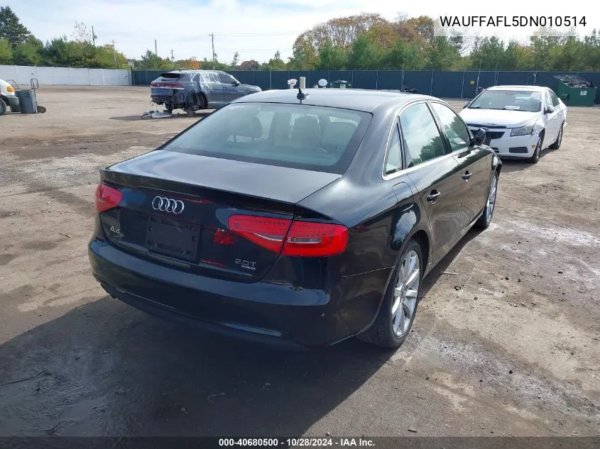 2013 Audi A4 2.0T Premium VIN: WAUFFAFL5DN010514 Lot: 40680500