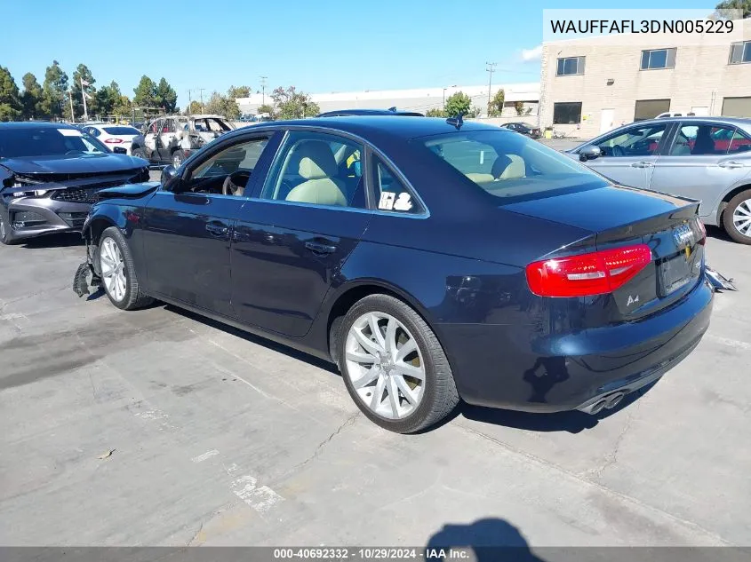 2013 Audi A4 2.0T Premium VIN: WAUFFAFL3DN005229 Lot: 40692332