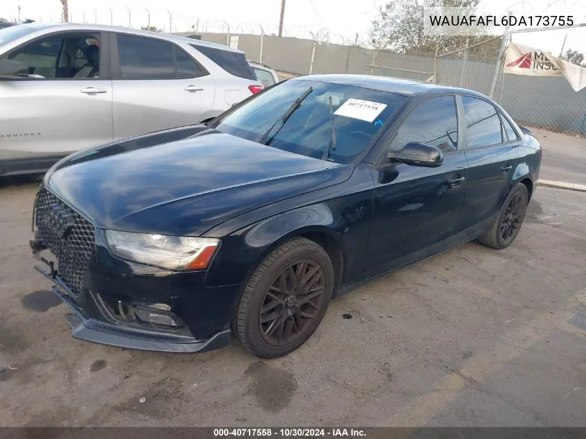 2013 Audi A4 2.0T Premium VIN: WAUAFAFL6DA173755 Lot: 40717558