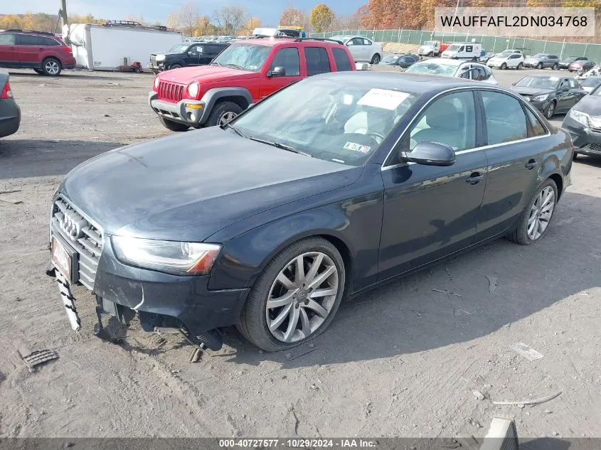 2013 Audi A4 2.0T Premium VIN: WAUFFAFL2DN034768 Lot: 40727577