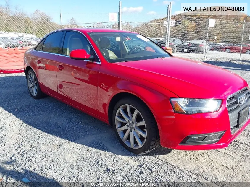 2013 Audi A4 2.0T Premium VIN: WAUFFAFL6DN048088 Lot: 40739585