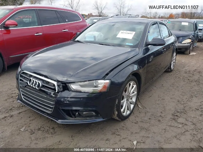 WAUFFAFL8DN011107 2013 Audi A4 2.0T Premium