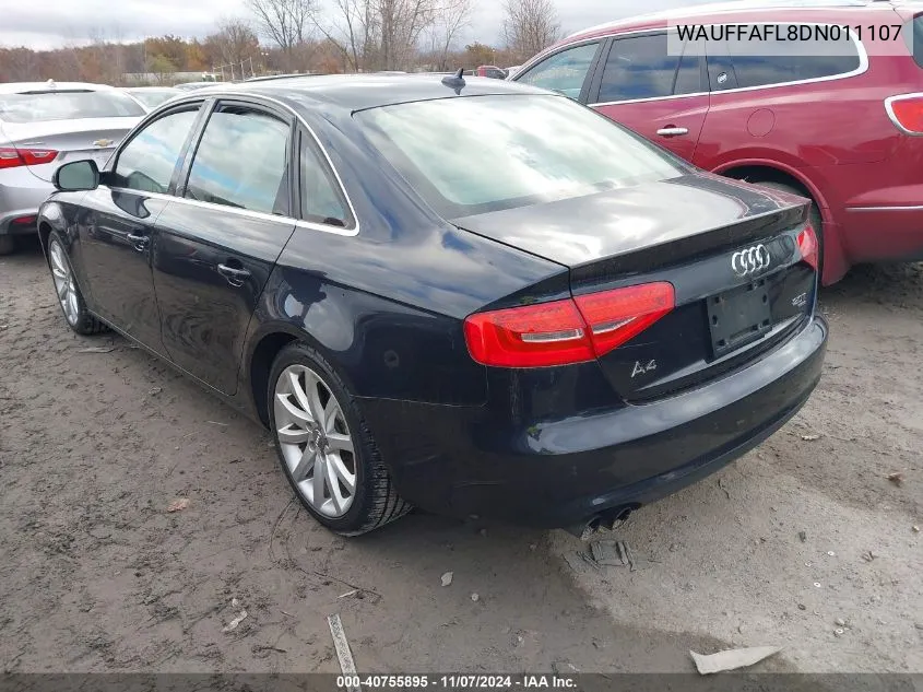 WAUFFAFL8DN011107 2013 Audi A4 2.0T Premium