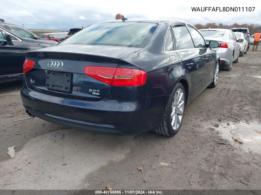 WAUFFAFL8DN011107 2013 Audi A4 2.0T Premium