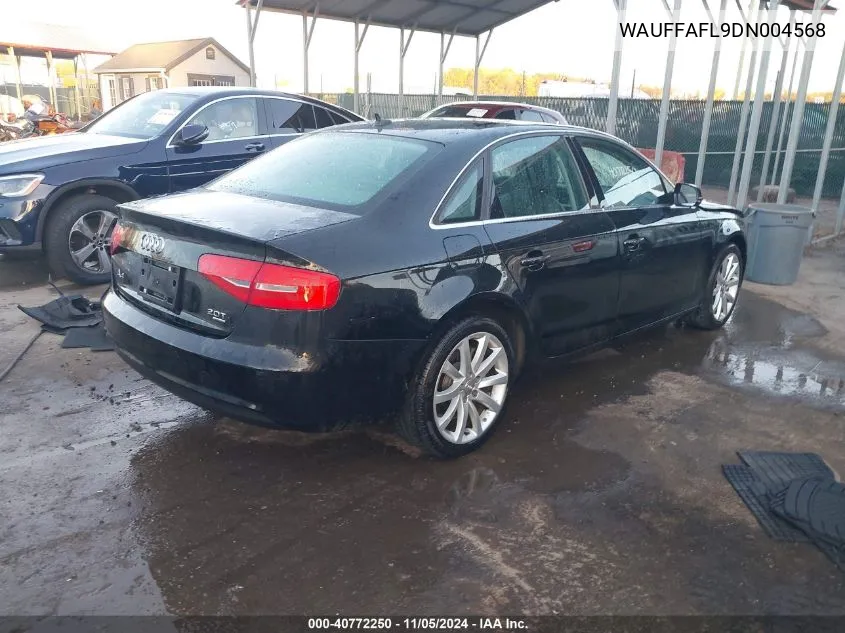 2013 Audi A4 2.0T Premium VIN: WAUFFAFL9DN004568 Lot: 40772250