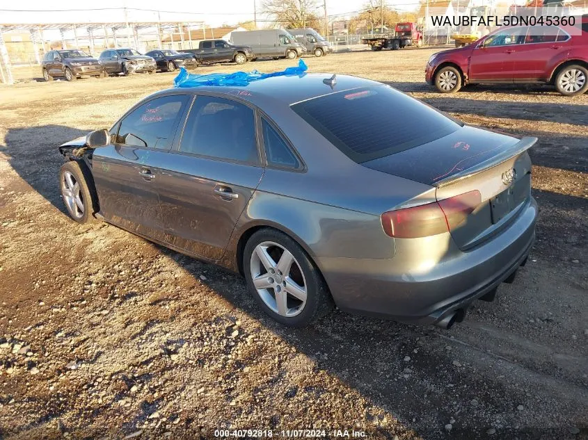 2013 Audi A4 2.0T Premium VIN: WAUBFAFL5DN045360 Lot: 40792818