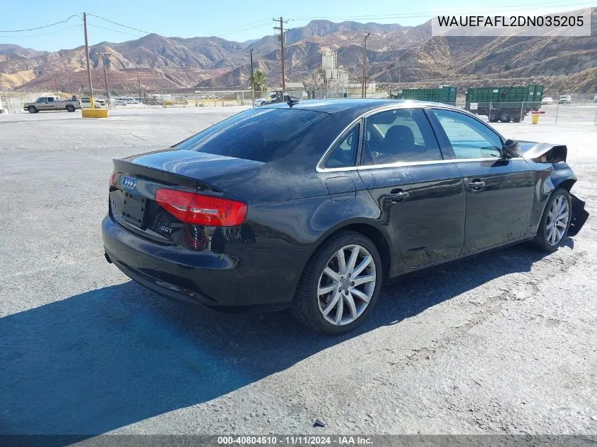 2013 Audi A4 2.0T Premium VIN: WAUEFAFL2DN035205 Lot: 40804510