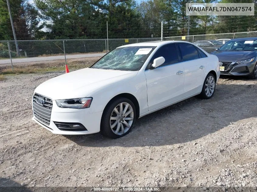 2013 Audi A4 2.0T Premium VIN: WAUAFAFL7DN047574 Lot: 40809727