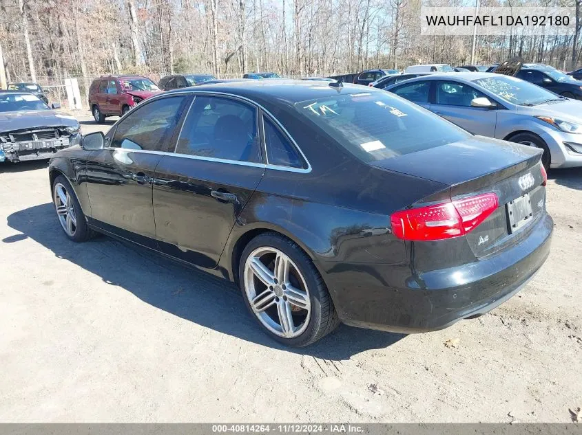 WAUHFAFL1DA192180 2013 Audi A4 2.0T Premium