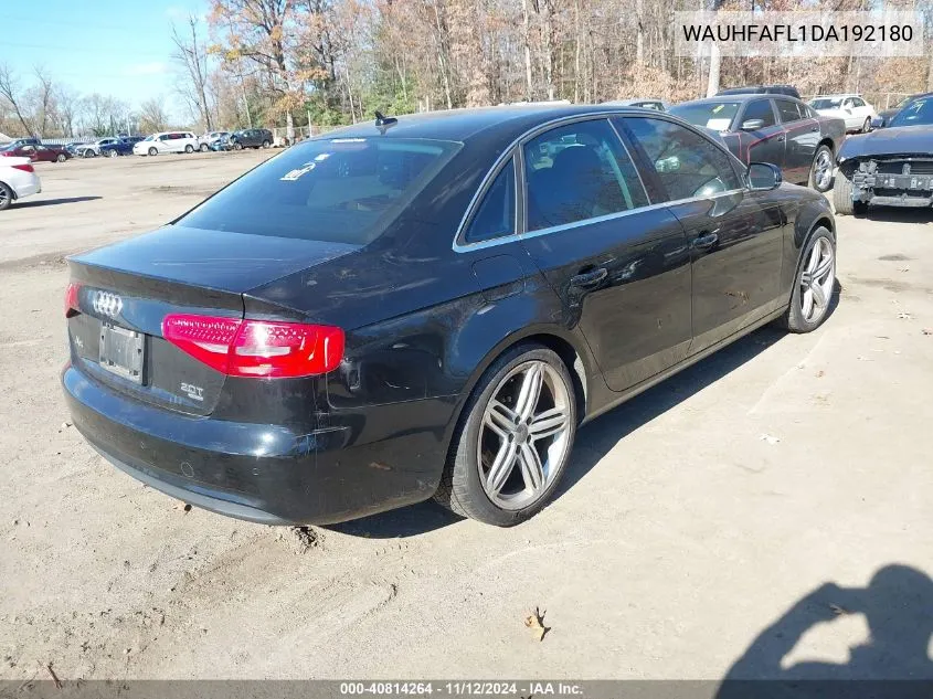 WAUHFAFL1DA192180 2013 Audi A4 2.0T Premium