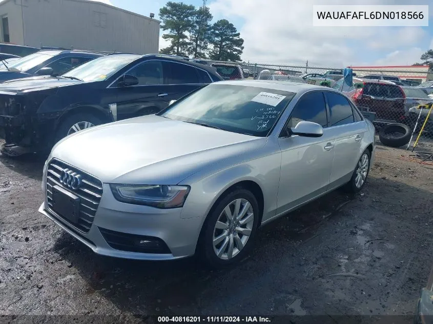 2013 Audi A4 2.0T Premium VIN: WAUAFAFL6DN018566 Lot: 40816201