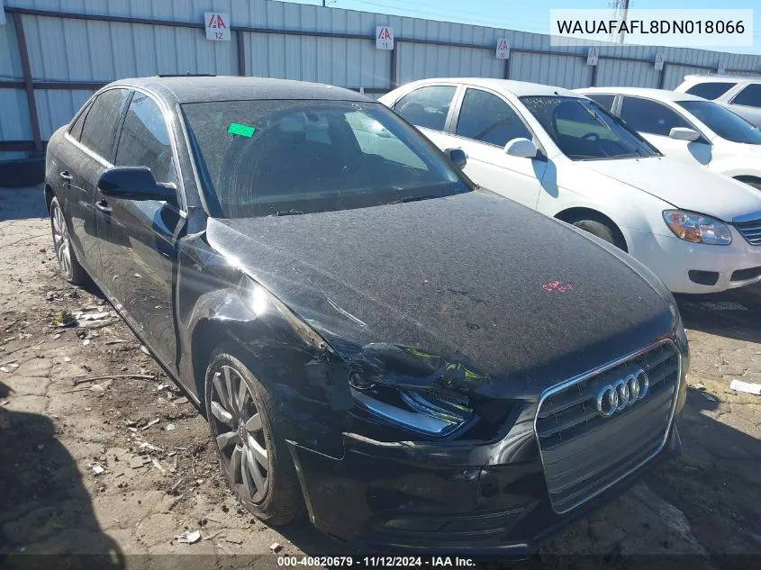 2013 Audi A4 2.0T Premium VIN: WAUAFAFL8DN018066 Lot: 40820679