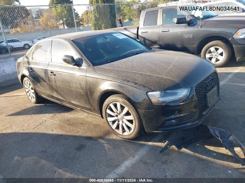 2013 Audi A4 2.0T Premium VIN: WAUAFAFL8DN034641 Lot: 40836665