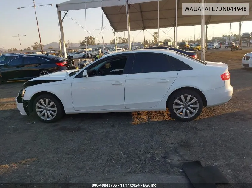 2013 Audi A4 2.0T Premium VIN: WAUAFAFL7DN044948 Lot: 40843736