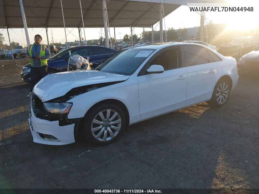 2013 Audi A4 2.0T Premium VIN: WAUAFAFL7DN044948 Lot: 40843736