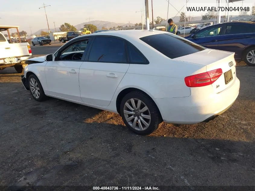 2013 Audi A4 2.0T Premium VIN: WAUAFAFL7DN044948 Lot: 40843736