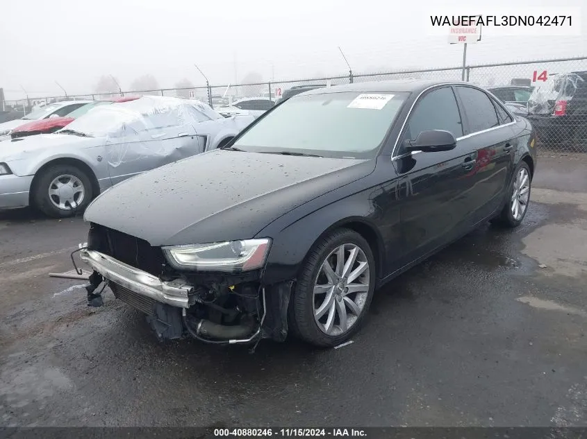 WAUEFAFL3DN042471 2013 Audi A4 2.0T Premium