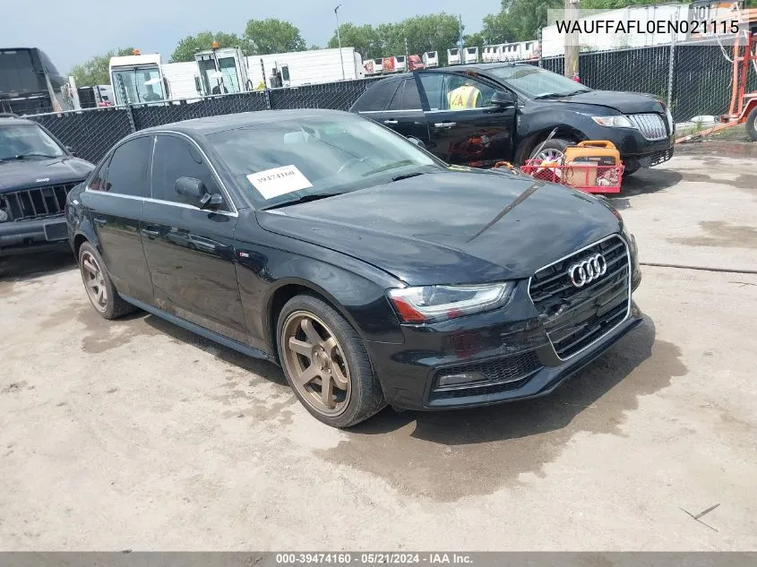 2014 Audi A4 2.0T Premium VIN: WAUFFAFL0EN021115 Lot: 39474160