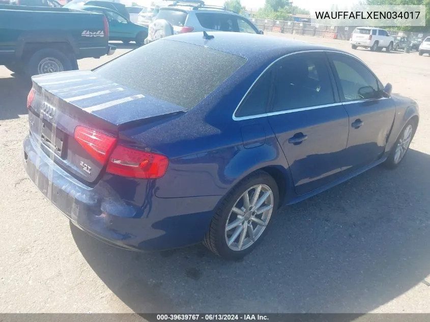 2014 Audi A4 2.0T Premium VIN: WAUFFAFLXEN034017 Lot: 39639767