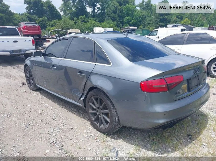 2014 Audi A4 2.0T Premium VIN: WAUFFAFL4EN036426 Lot: 39804729