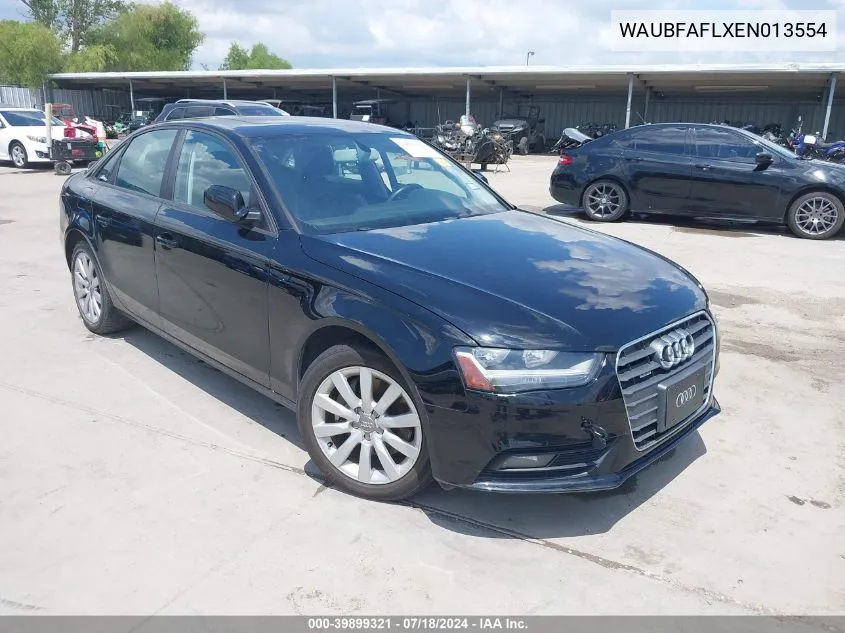 WAUBFAFLXEN013554 2014 Audi A4 2.0T Premium