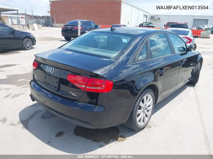 2014 Audi A4 2.0T Premium VIN: WAUBFAFLXEN013554 Lot: 39899321