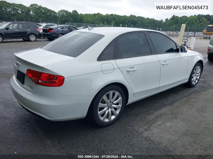 2014 Audi A4 2.0T Premium VIN: WAUBFAFL5EN045473 Lot: 39961244