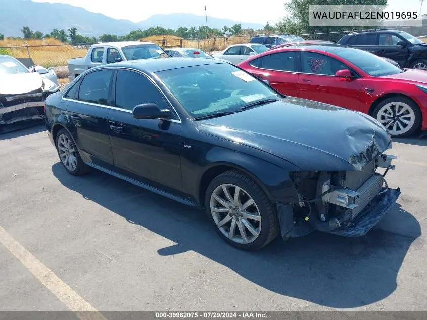 2014 Audi A4 2.0T Premium VIN: WAUDFAFL2EN019695 Lot: 39962075