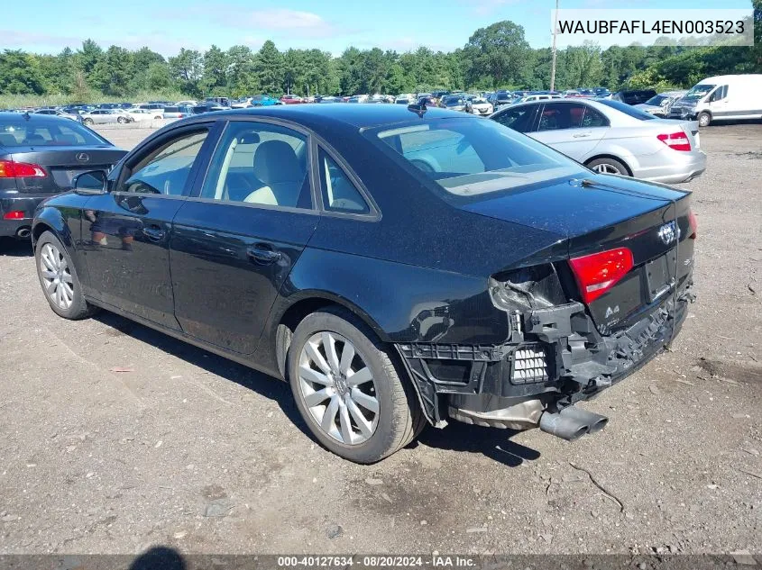 2014 Audi A4 2.0T Premium VIN: WAUBFAFL4EN003523 Lot: 40127634