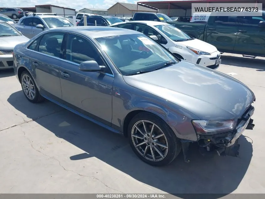 2014 Audi A4 2.0T Premium VIN: WAUEFAFL8EA074373 Lot: 40238281