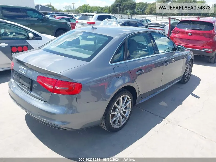 WAUEFAFL8EA074373 2014 Audi A4 2.0T Premium