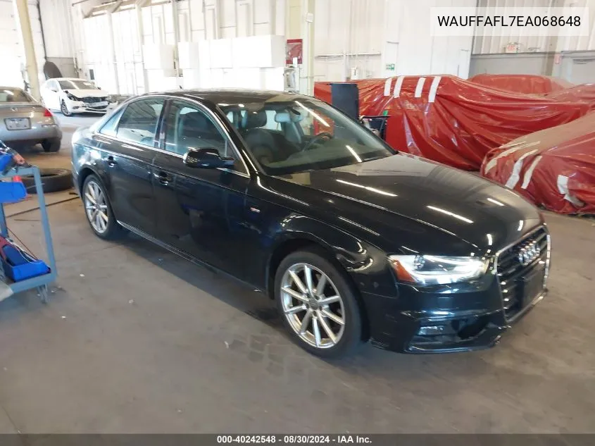 2014 Audi A4 2.0T Premium VIN: WAUFFAFL7EA068648 Lot: 40242548