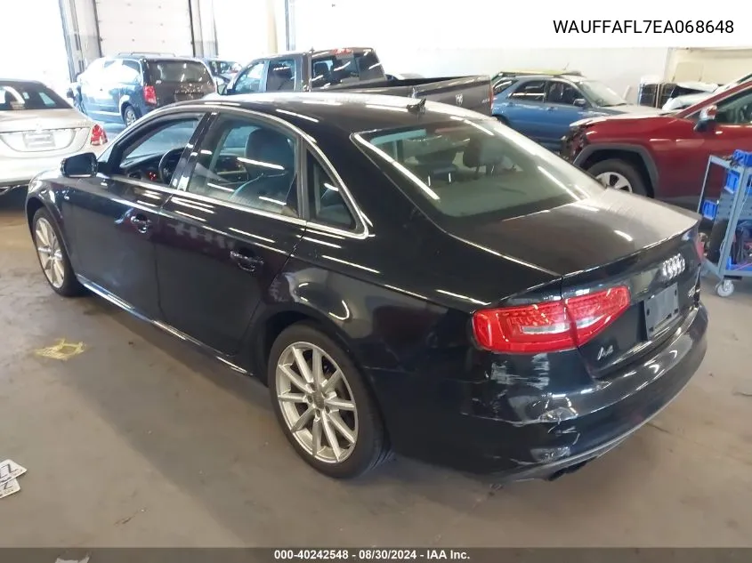 2014 Audi A4 2.0T Premium VIN: WAUFFAFL7EA068648 Lot: 40242548