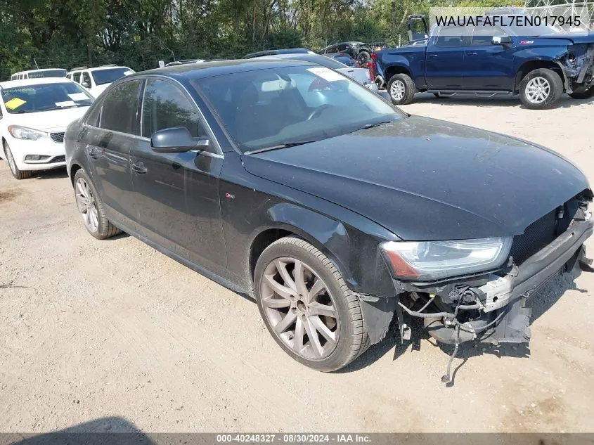 2014 Audi A4 2.0T Premium VIN: WAUAFAFL7EN017945 Lot: 40248327