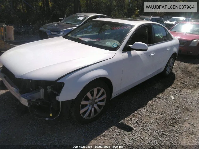 2014 Audi A4 2.0T Premium VIN: WAUBFAFL6EN037964 Lot: 40262495